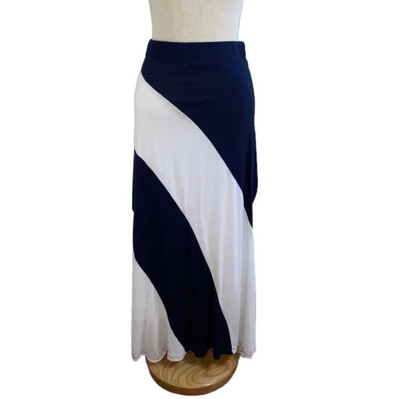 INC International Concepts Petite Blue, and White Maxi Skirt S - Picture 4 of 5